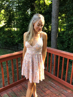 Flower Darling Spaghetti String Dress- White - POSH NOVA