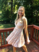 Flower Darling Spaghetti String Dress- White - POSH NOVA