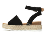 Lauren Platform Sandals-Black - POSH NOVA
