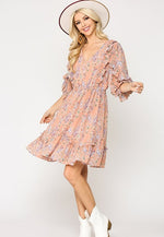Veda Floral Chiffon Dress - POSH NOVA