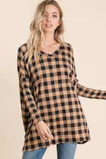 Tanna Checkered Tunic Top - POSH NOVA