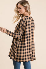Tanna Checkered Tunic Top - POSH NOVA