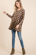 Tanna Checkered Tunic Top - POSH NOVA