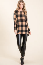Megan Checkered Tunic - POSH NOVA