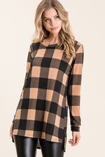 Megan Checkered Tunic - POSH NOVA