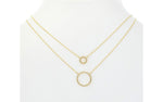 Circle Layered Necklace-Gold - POSH NOVA