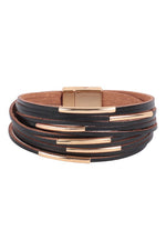 New Yorker Wrap Bracelet - Black - POSH NOVA