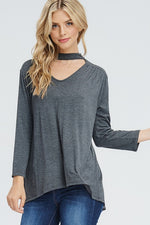 Fifty Shades Top- Charcoal - POSH NOVA