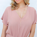 Dainty Bar Necklace-Gold - POSH NOVA