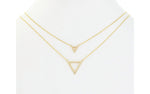 Layered Triangle Necklace - Gold - POSH NOVA